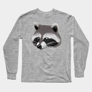 Raccoon face fluffy Long Sleeve T-Shirt